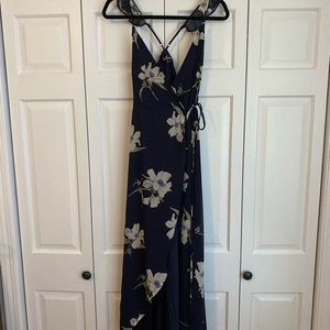 Lulus floral wrap dress size xl